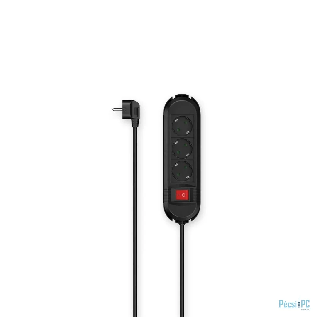 Hama Hálózati Elosztó Kapcsolóval 3DIN 3m Black