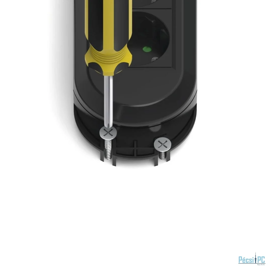 Hama Hálózati Elosztó Kapcsolóval 6DIN 3m Black