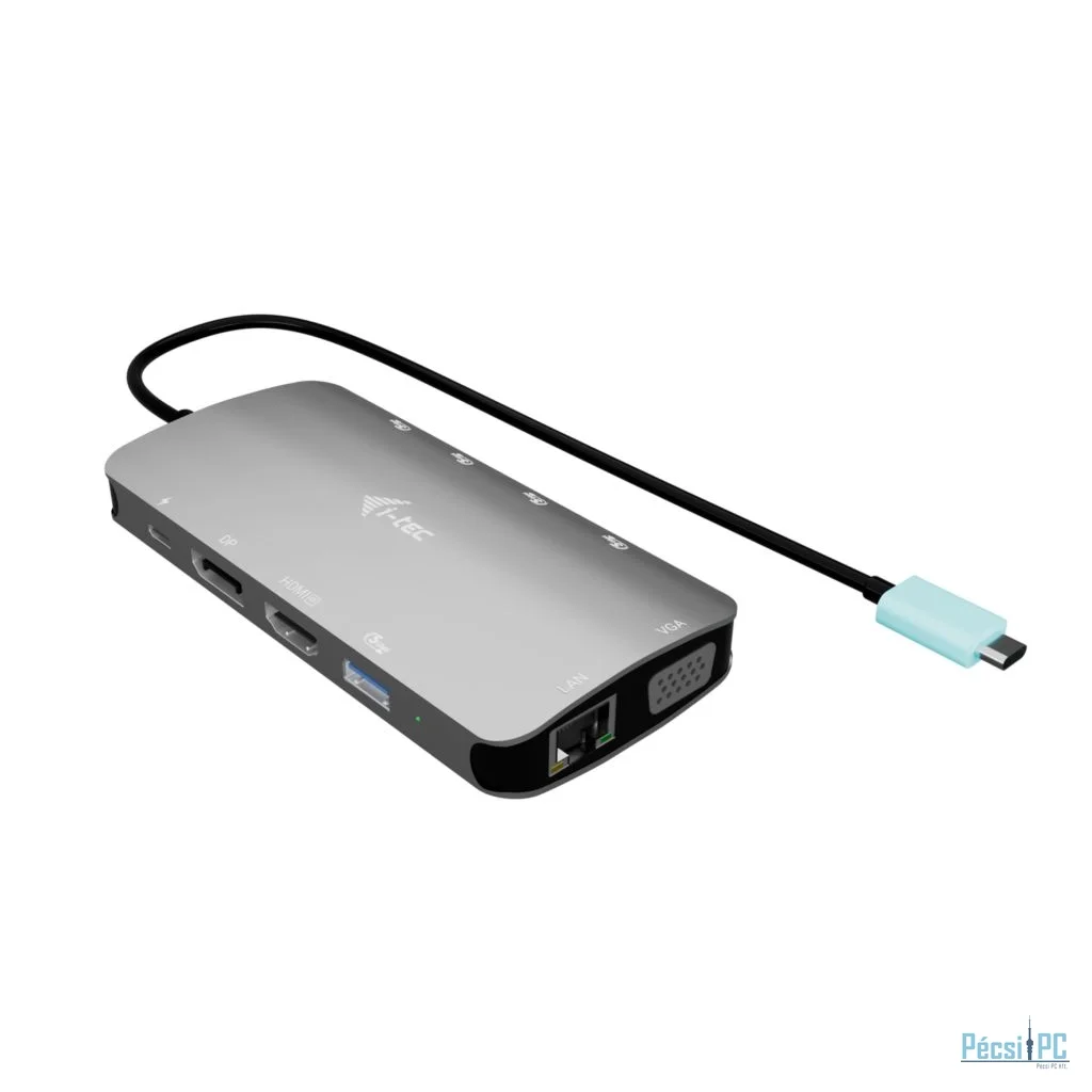 I-TEC USB-C Metal Nano 3x Display (DP, HDMI and VGA) Docking Station + Power Delivery 100 W