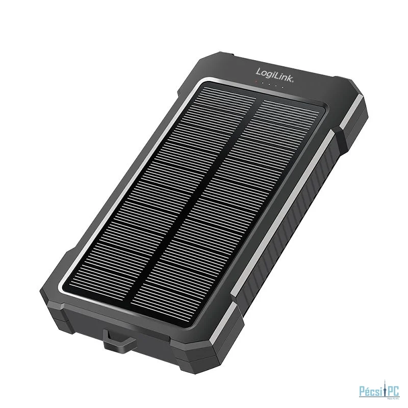 Logilink Solar LED Light 10000 mAh Power Bank Black/Orange
