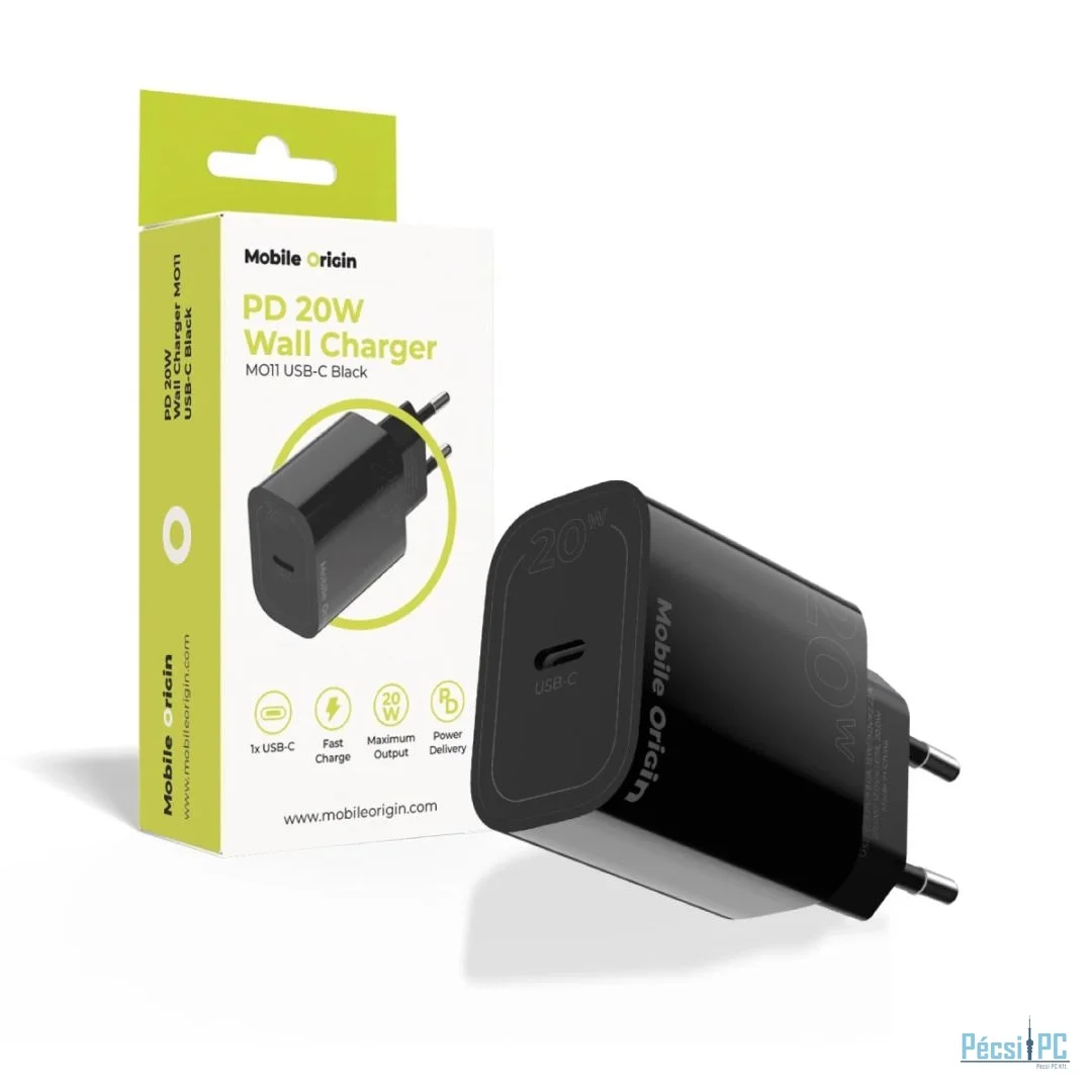 Mobile Origin PD20W Wall Charger MO11 1USB-C Black