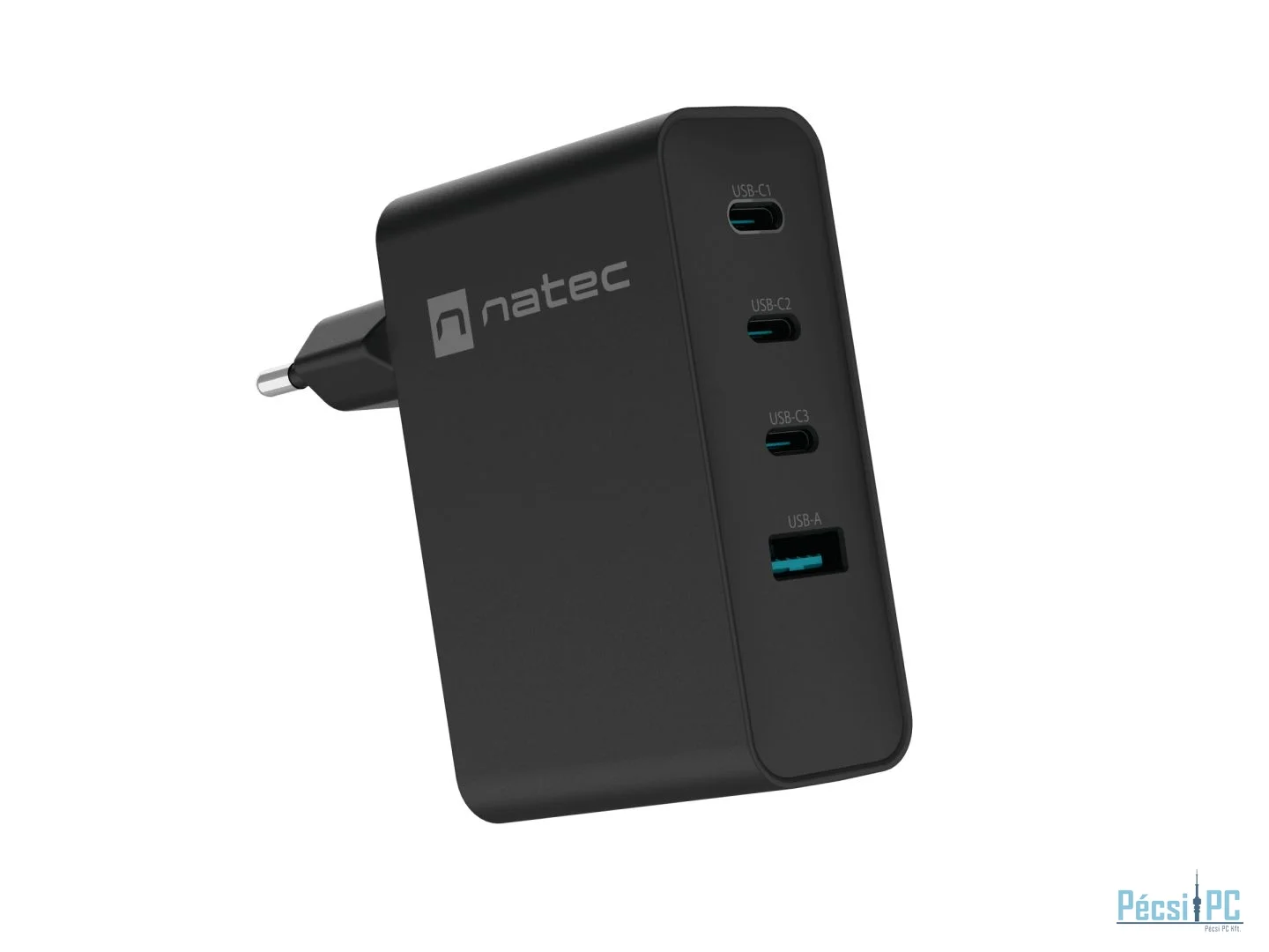 natec Ribera Gan 4-port Wall Charger Black