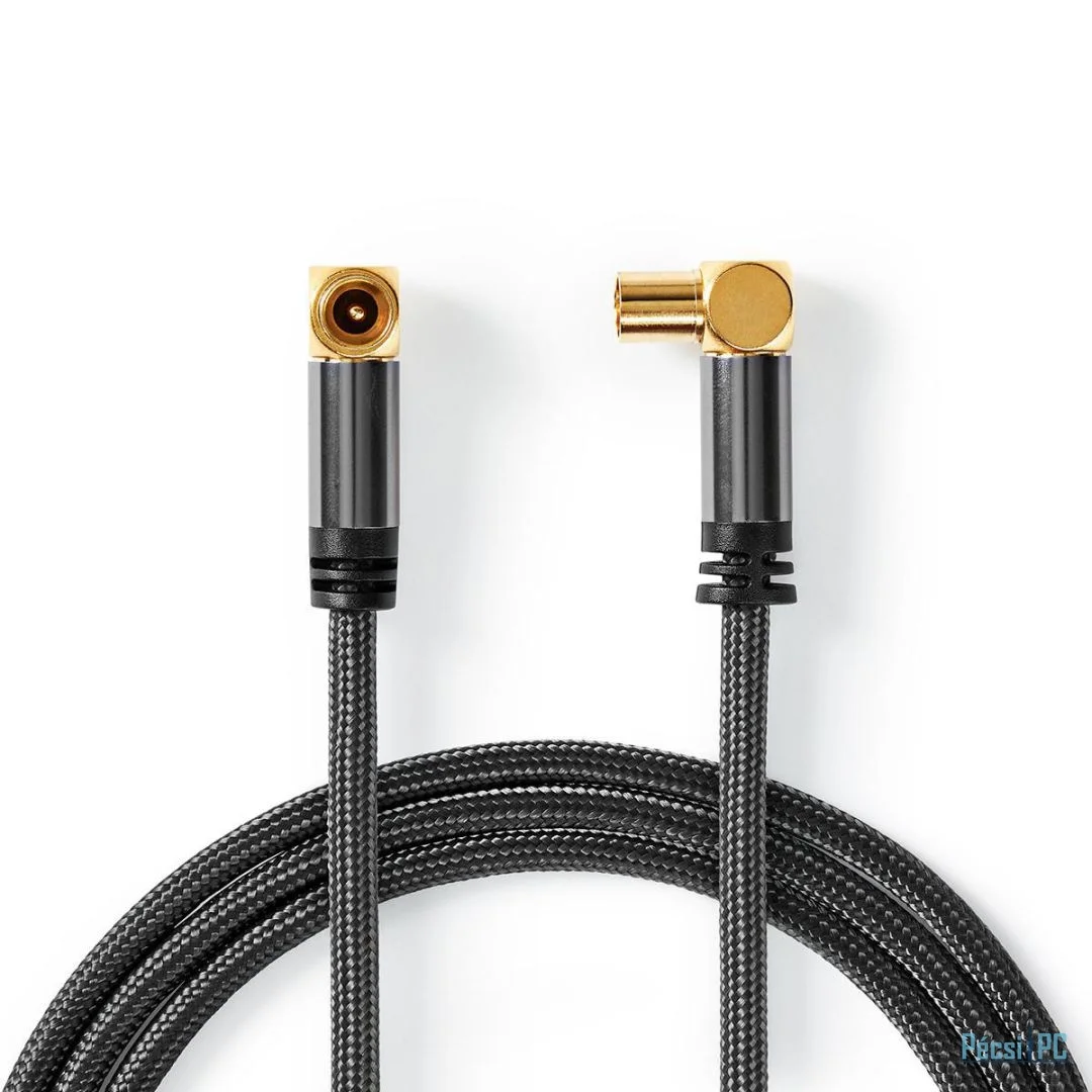 Nedis IEC (Coax) Male - IEC (Coax) Female Cable 5m Gun Metal Grey