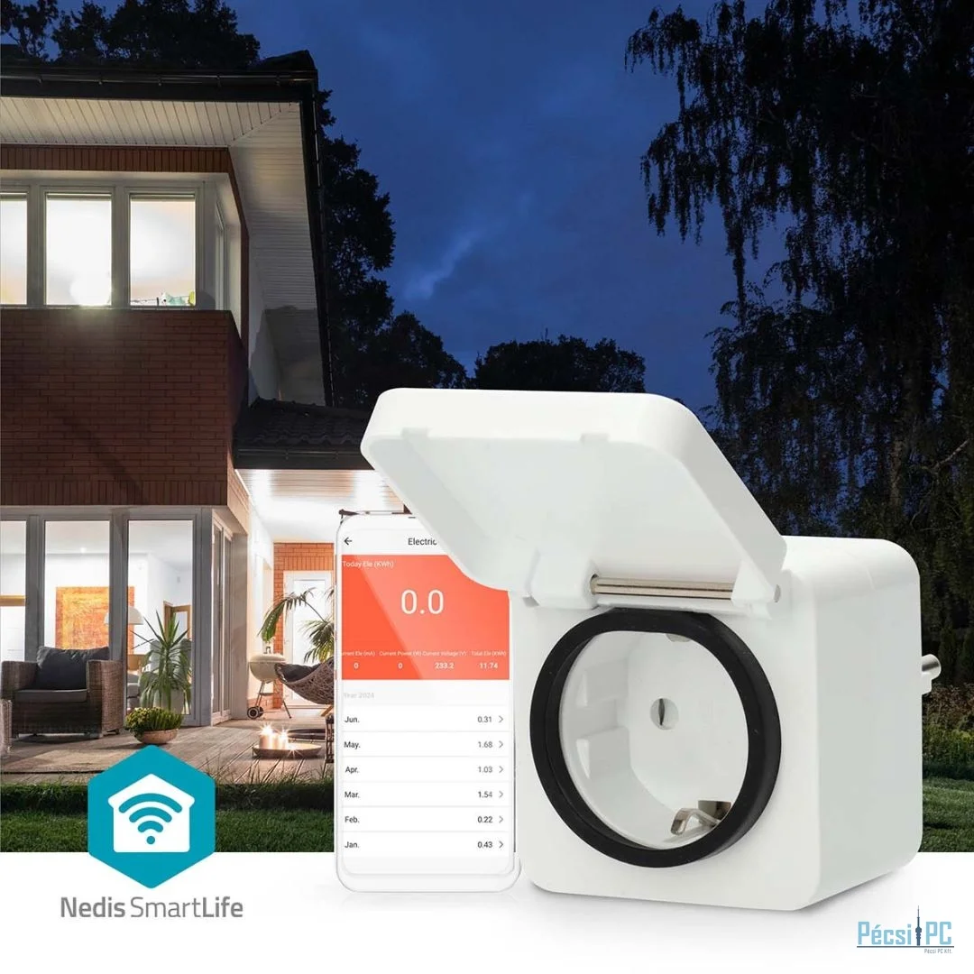 Nedis SmartLife Smart Plug IP44 3680W White