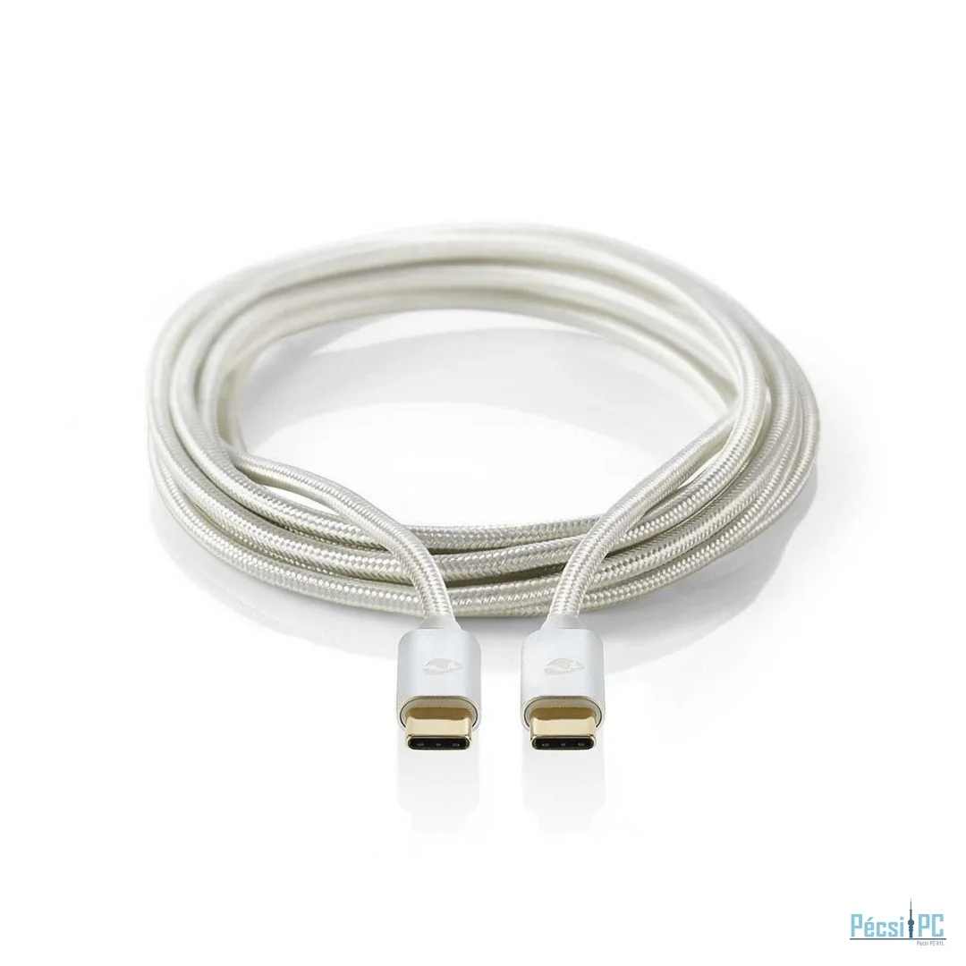 Nedis USB 3.2 Gen 1 USB-C Male - USB-C Male 60W 4K60Hz 5 Gbps Gold Plated 1m Silver