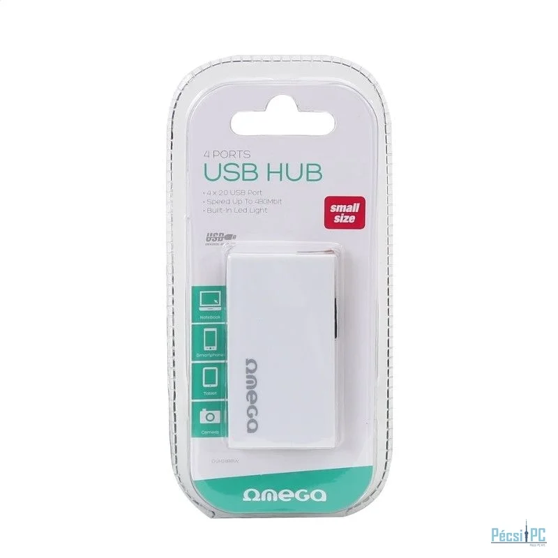 Platinet Omega 4-port USB 2.0 hub White