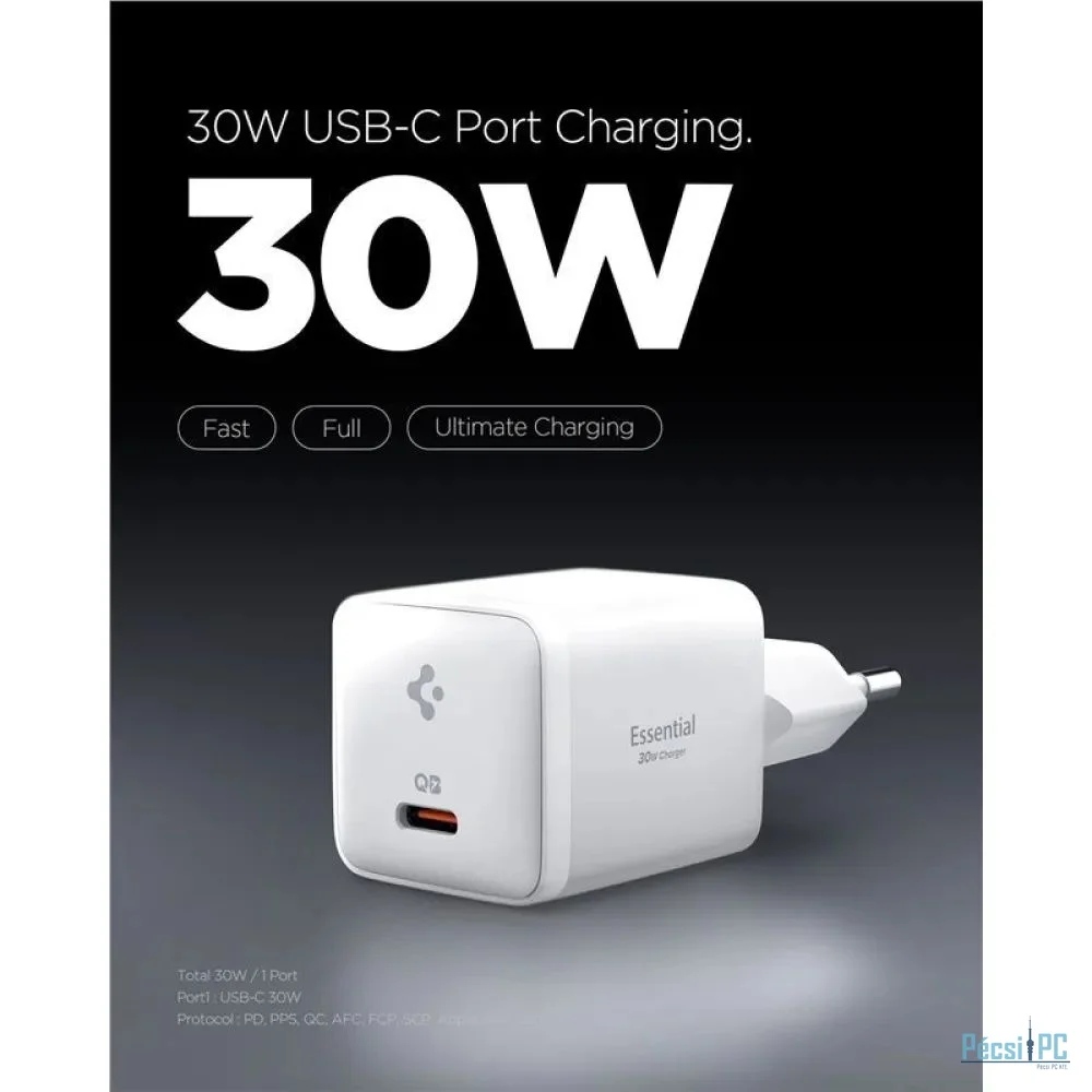 Spigen Essential 30W Wall Charger White