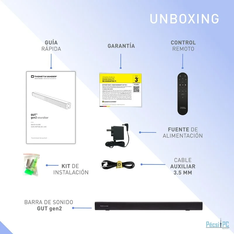 Thonet & Vander Gut Gen2 soundbar Matte Metallic Grey