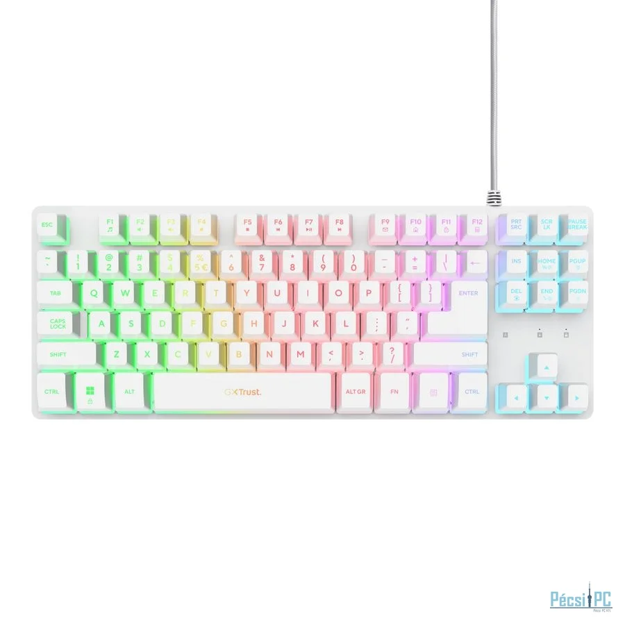 Trust GXT 833 Thado TKL Illuminated Keyboard White US
