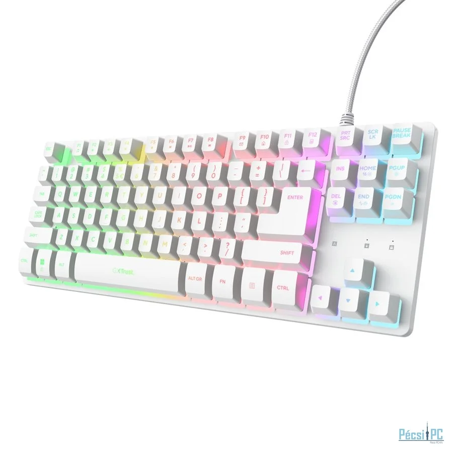 Trust GXT 833 Thado TKL Illuminated Keyboard White US