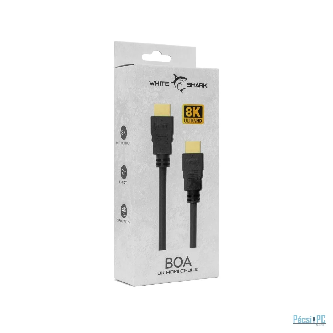 White Shark Boa 8K HDMI-HDMI Cable 2m Black