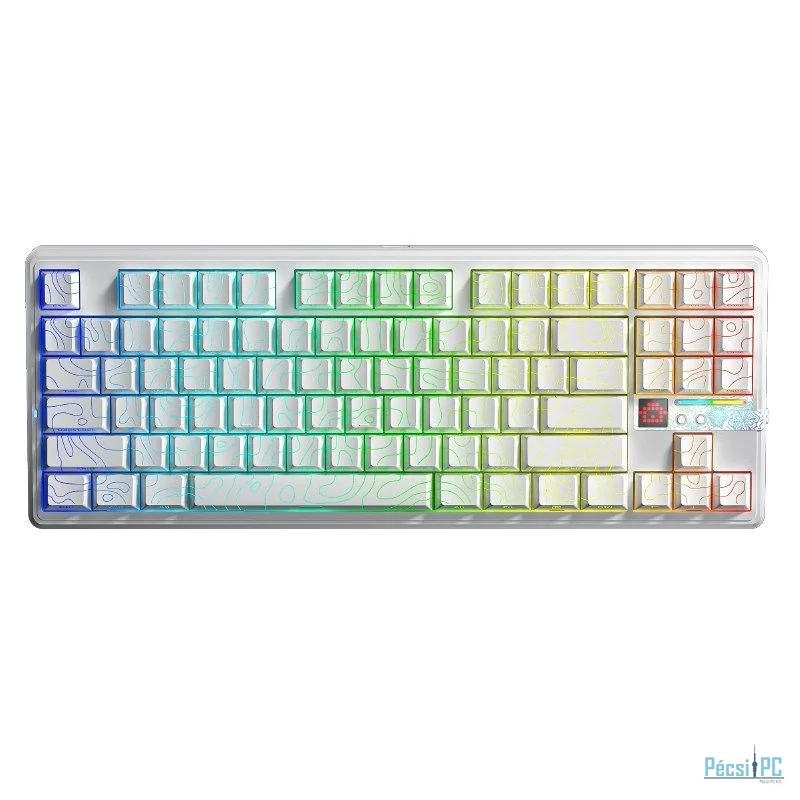 Aula F87 Pro V2 Gasket Gaming Wireless Bluetooth Mechanical Keyboard White US