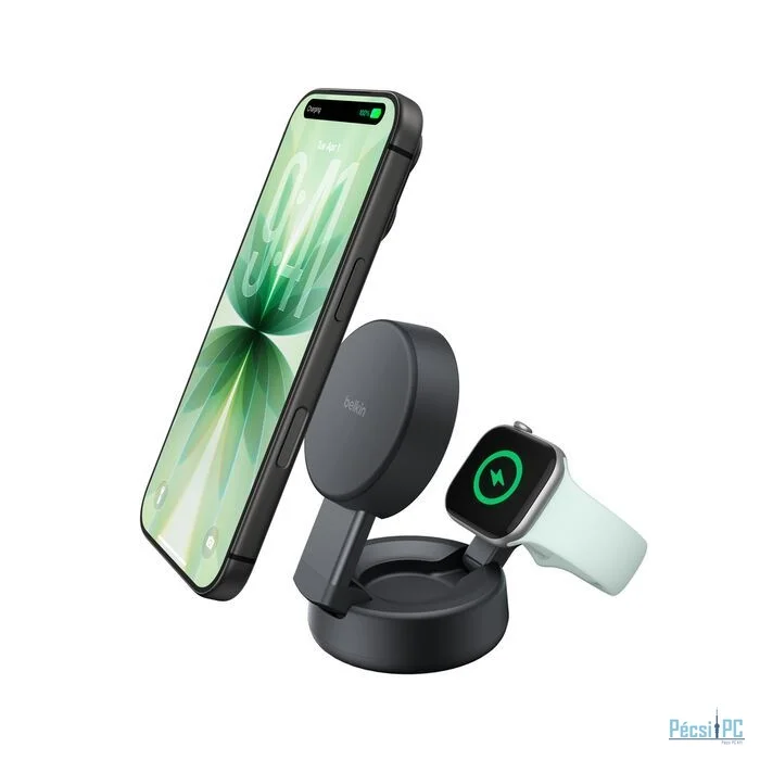 Belkin UltraCharge Pro 25W Qi2 magnetic 2-in-1 Charger Black