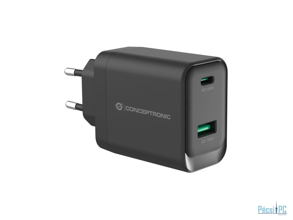 Conceptronic  ALTHEA20B45 2-Port 45W GaN USB PD Charger
