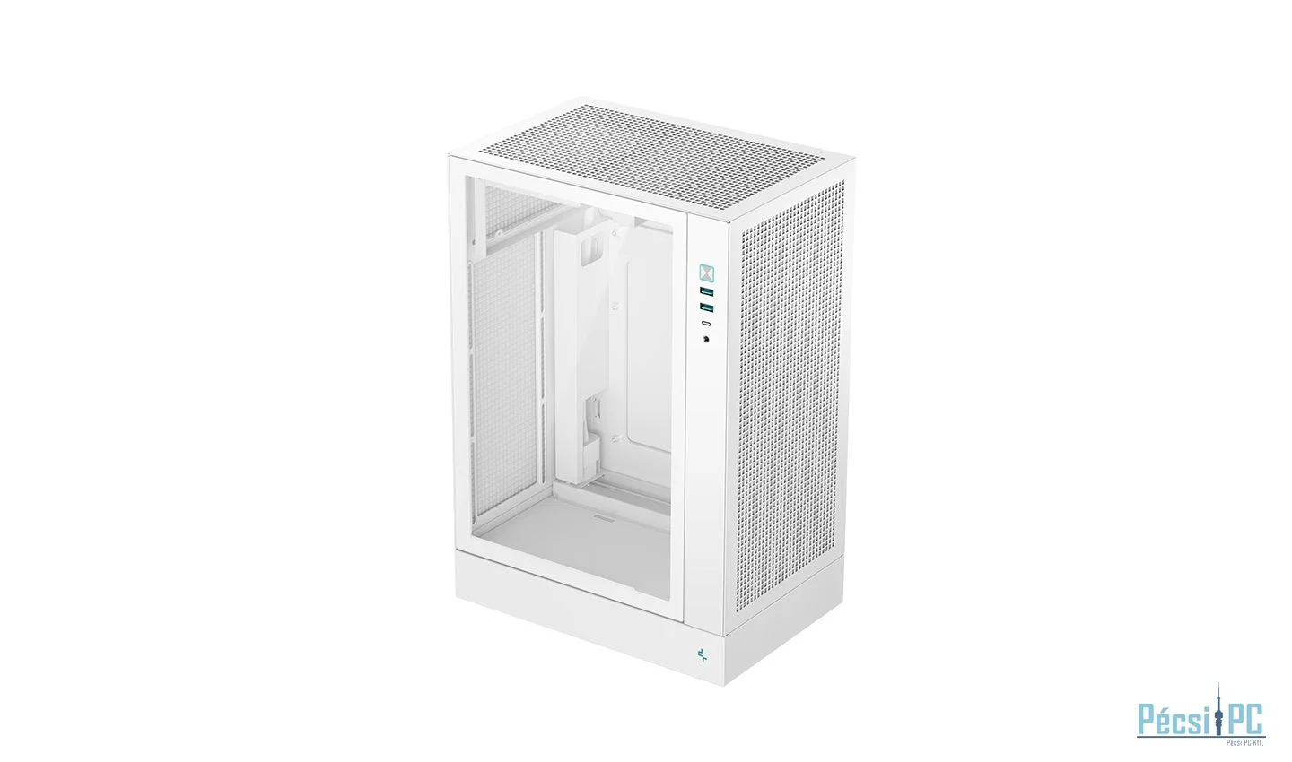 DeepCool CH170 Plus Tempered Glass White