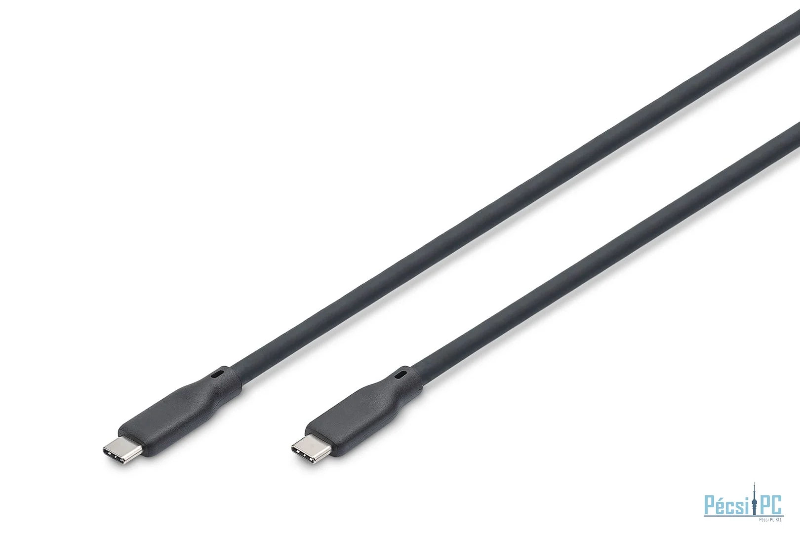 Digitus USB Silicone connection USB-C - USB-C cable 0,5m Black