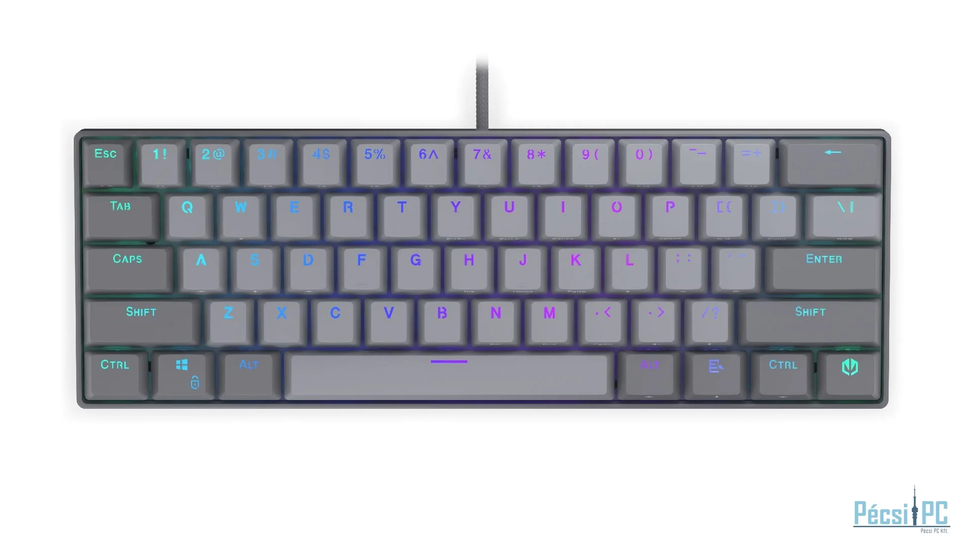 Endorfy Thock V2 Compact Red Switch Mechanical Keyboard Grey US