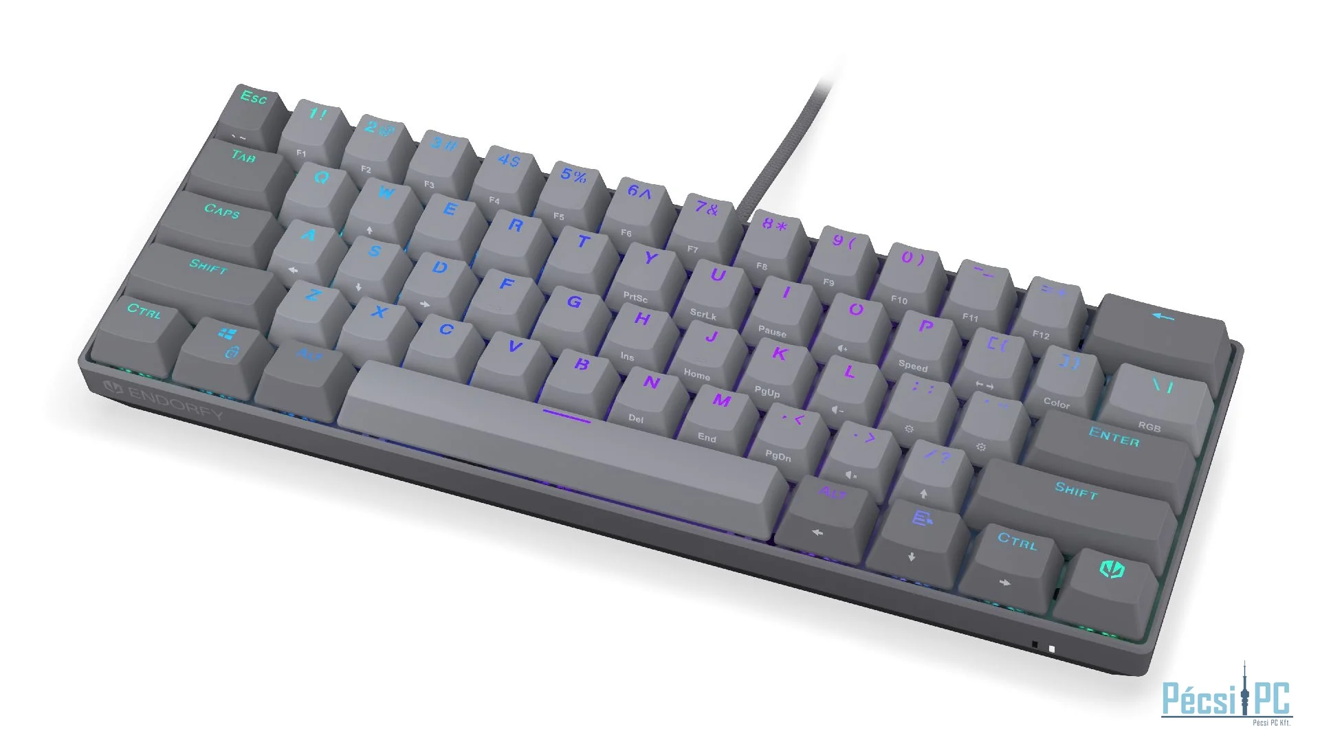 Endorfy Thock V2 Compact Red Switch Mechanical Keyboard Grey US