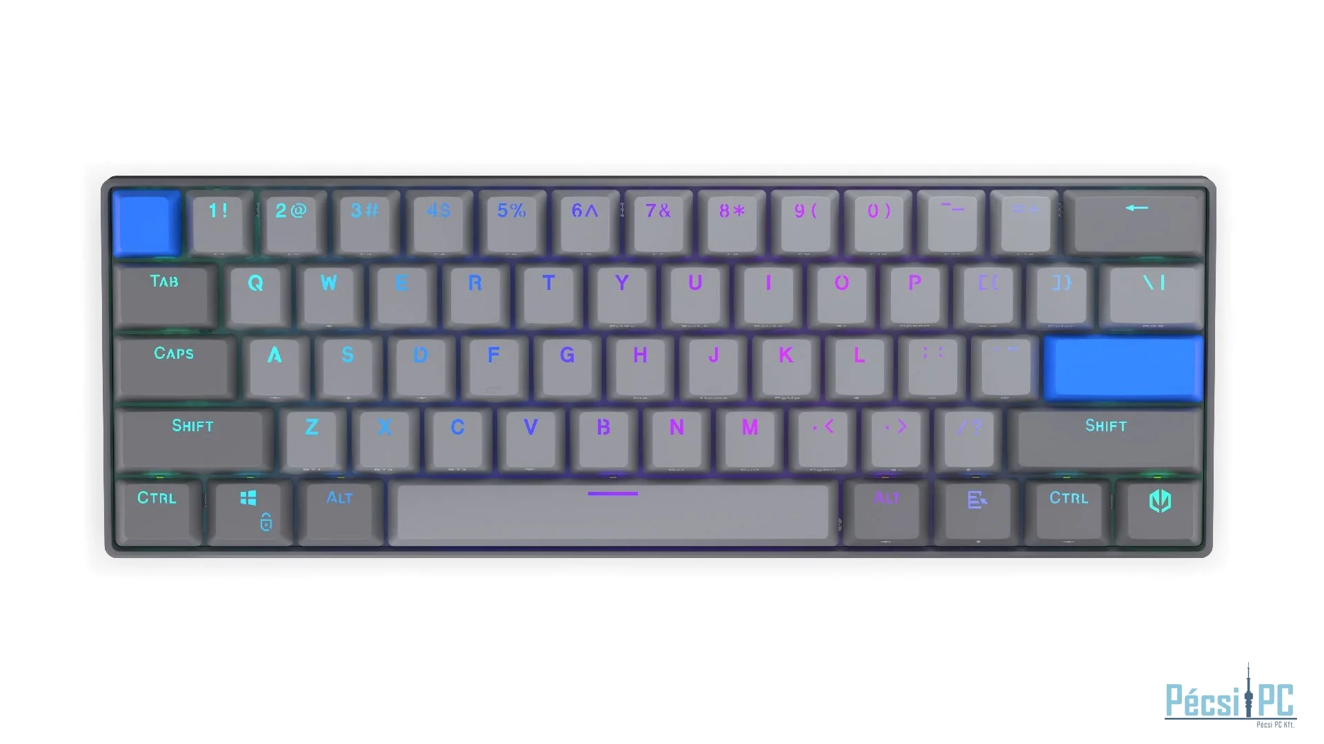 Endorfy Thock V2 Compact Yellow Switch Mechanical Keyboard Grey US