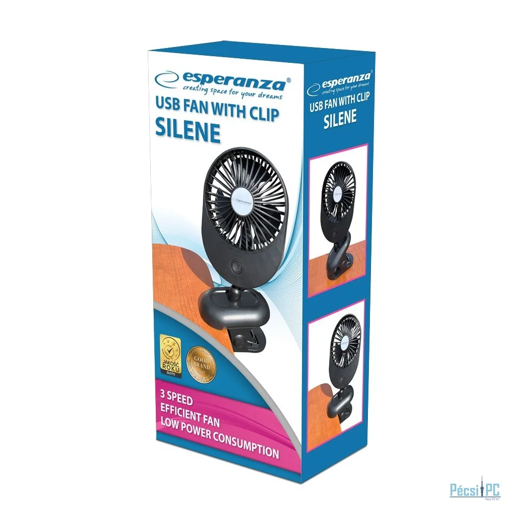 Esperanza Compact Fan USB Silene Black