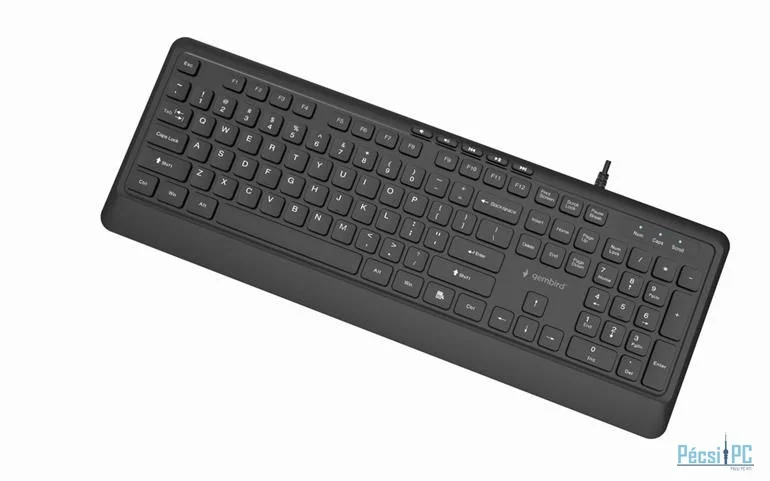 Gembird KB-MCH-05 Slim Wired Multimedia Keyboard Black US