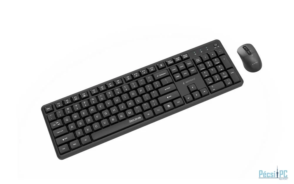 Gembird KBS-WMS-01 Silent Key Pro Business Wireless Keyboard Combo Black US