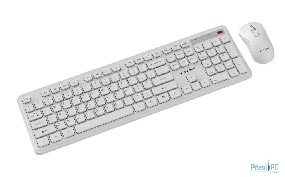 Gembird KBS-WPS-01 Slim Pro Business Wireless Keyboard Combo White US