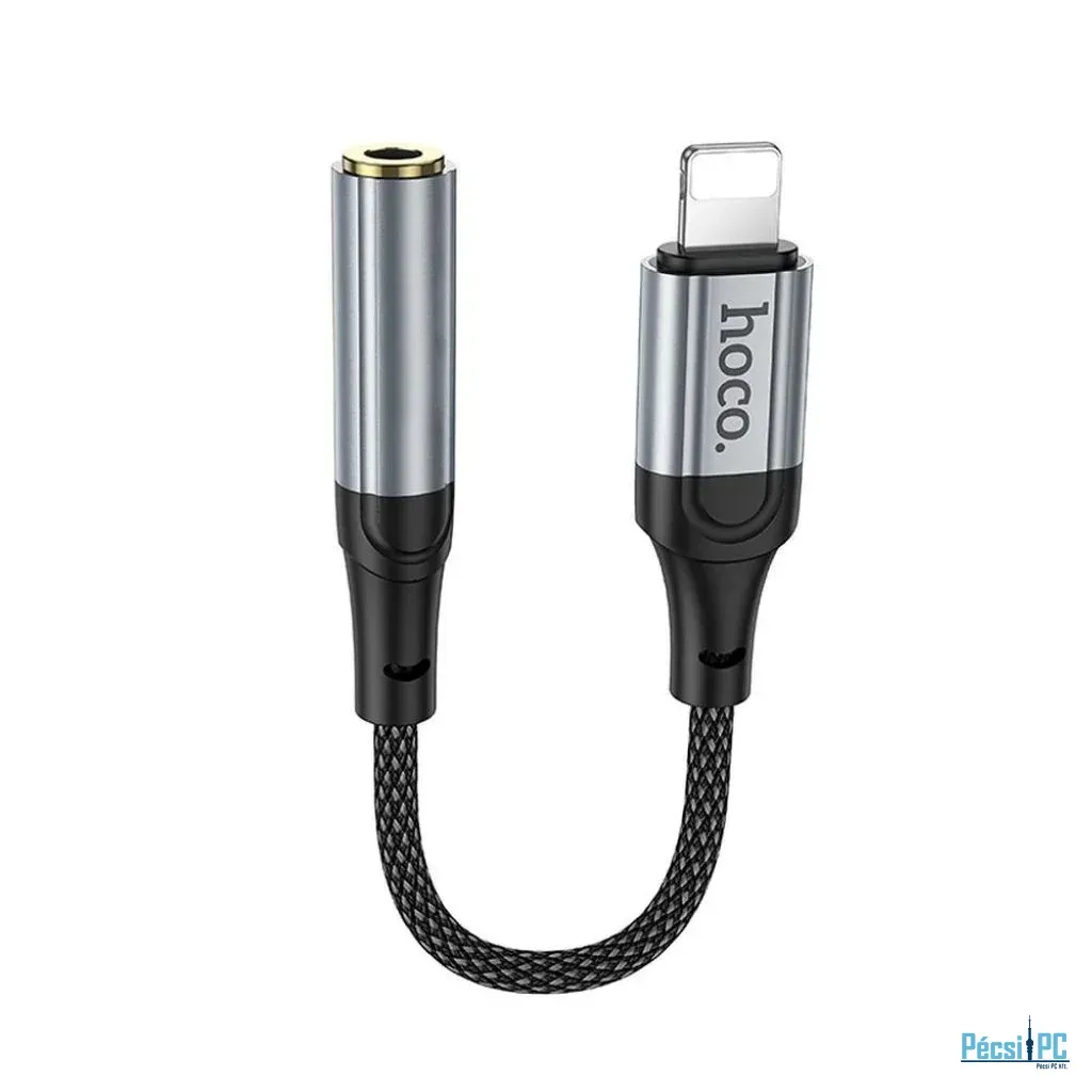 Hoco LS36A Lightning - 3,5mm jack Audio adapter Black