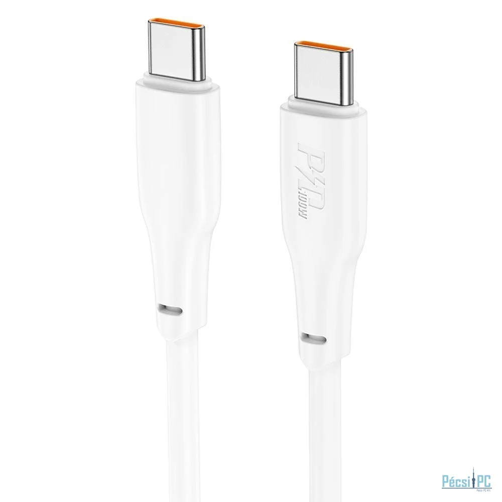 Hoco X93 Force 100W USB-C to USB-C charging data cable 2m White