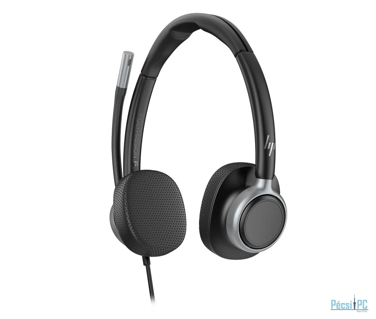 HP Poly Mission 625 Stereo USB Wired Headset Black