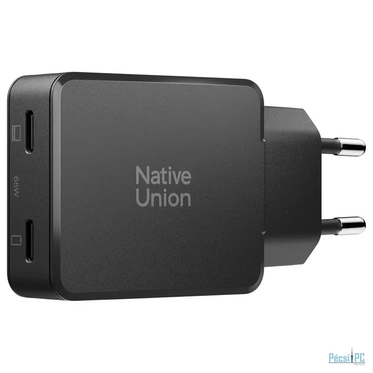 Native Union Pocket GaN Charger 2xUSB-C PD 65W Black