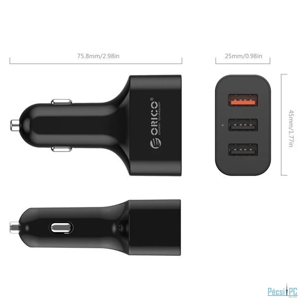 Orico UCH-Q3-BK Car Charger Black