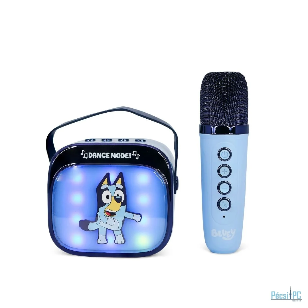 OTL Technologies Bluey PopSing LED Light-Up Bluetooth Karaoke Speaker & Microphone Blue