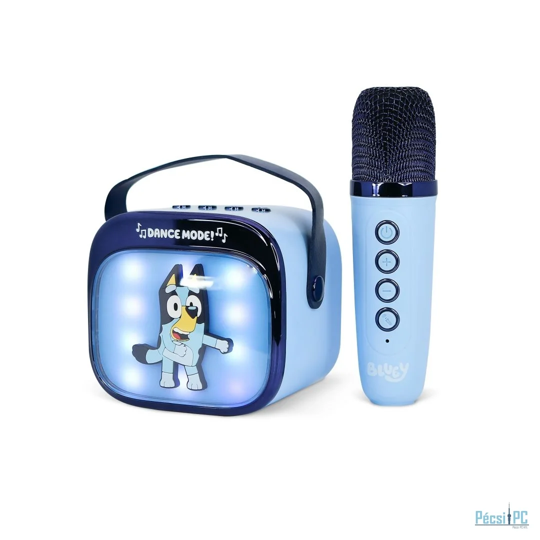 OTL Technologies Bluey PopSing LED Light-Up Bluetooth Karaoke Speaker & Microphone Blue