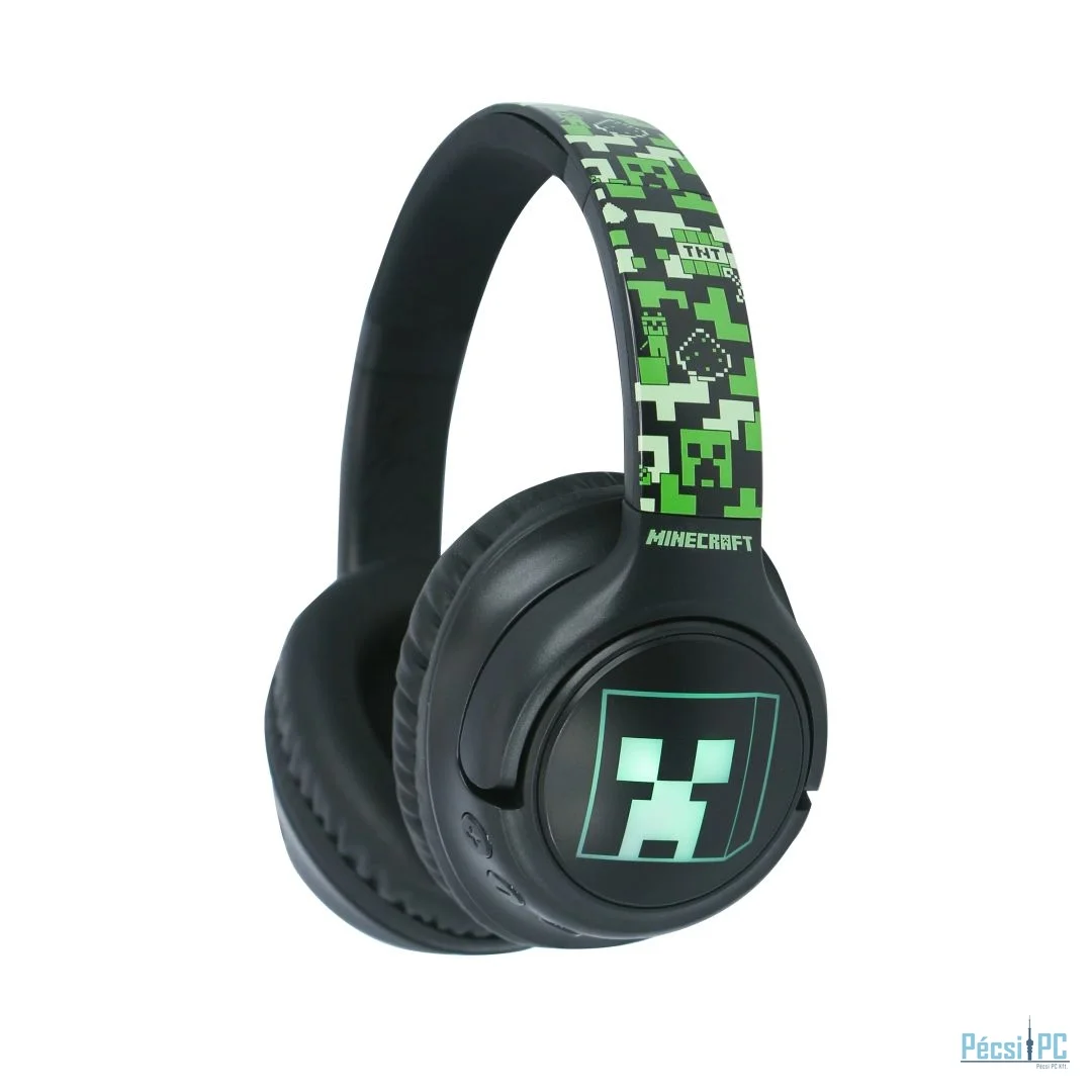 OTL Technologies Minecraft LED Light Up Bluetooth Headset Black/Green