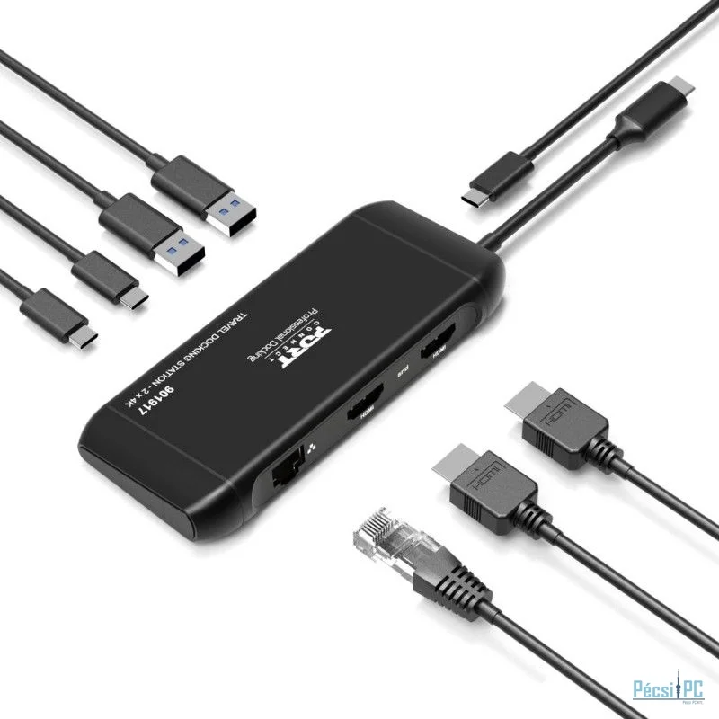Port Designs 7in1 Mobile Docking Station 2x4K USB-C 100W Black