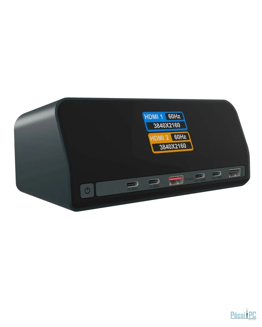 Raidsonic Heart Dock 2300 11-in-1 DockingStation with dual video output and LCD display