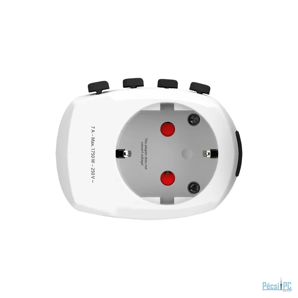 SKROSS World Travel utazóknak földelt Adapter White