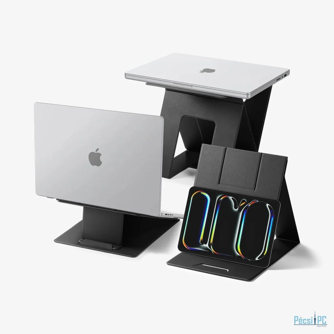 Spigen LD201-S10 Slim Fold Non Adhesive Laptop Stand Black
