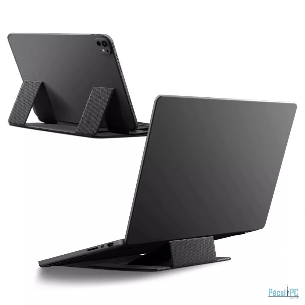 Spigen LD201-S8 Slim Fold Non Adhesive Laptop Stand Black