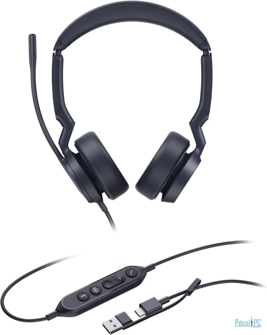 Yealink UH44 Dual Teams USB-C/A Headset Black