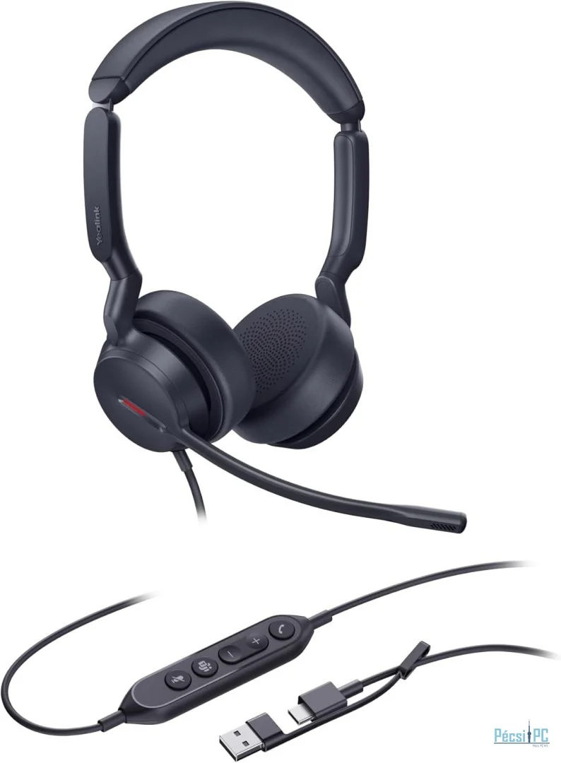 Yealink UH44 Dual Teams USB-C/A Headset Black