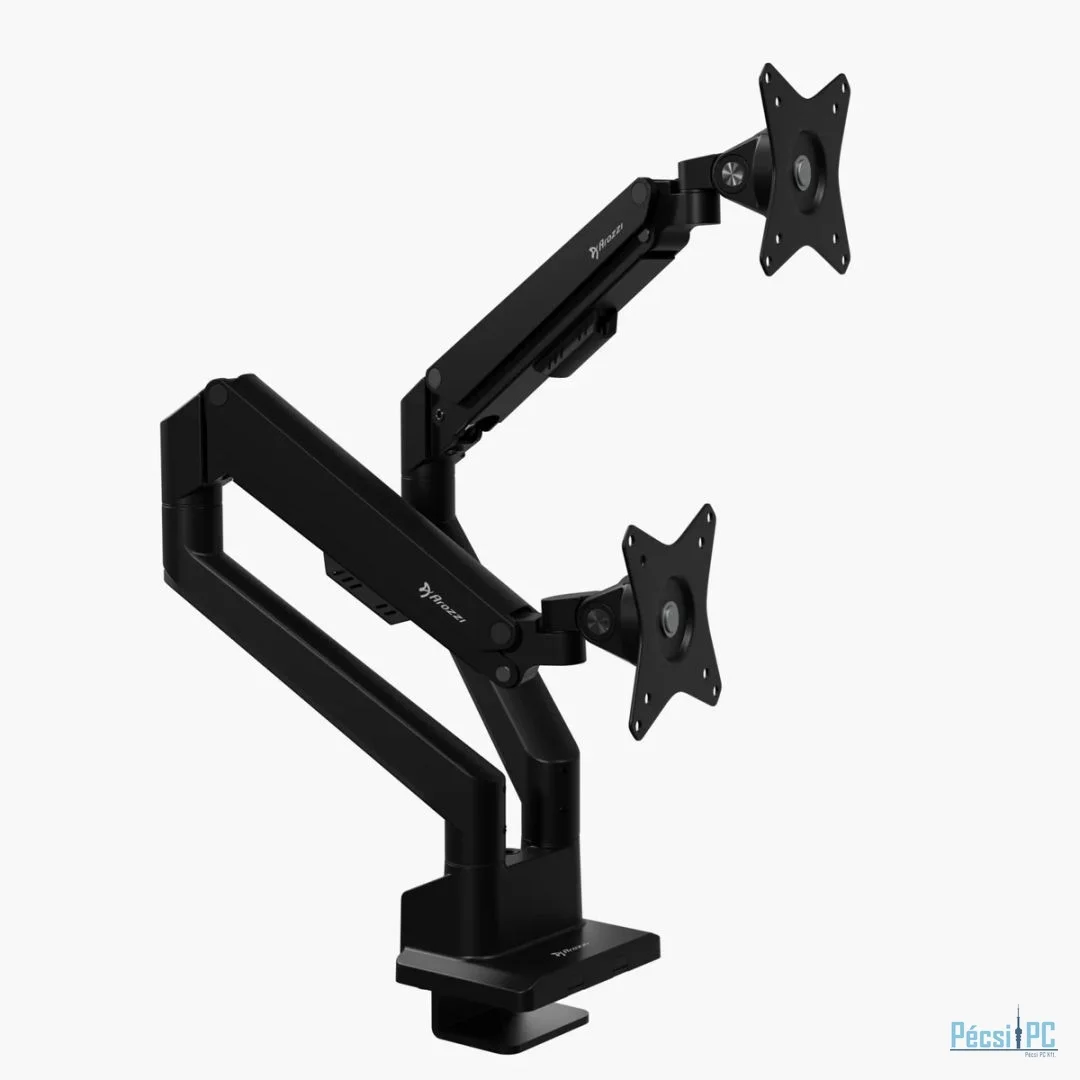 Arozzi Alzare Neo Duo Gas Spring Monitor Arm Black