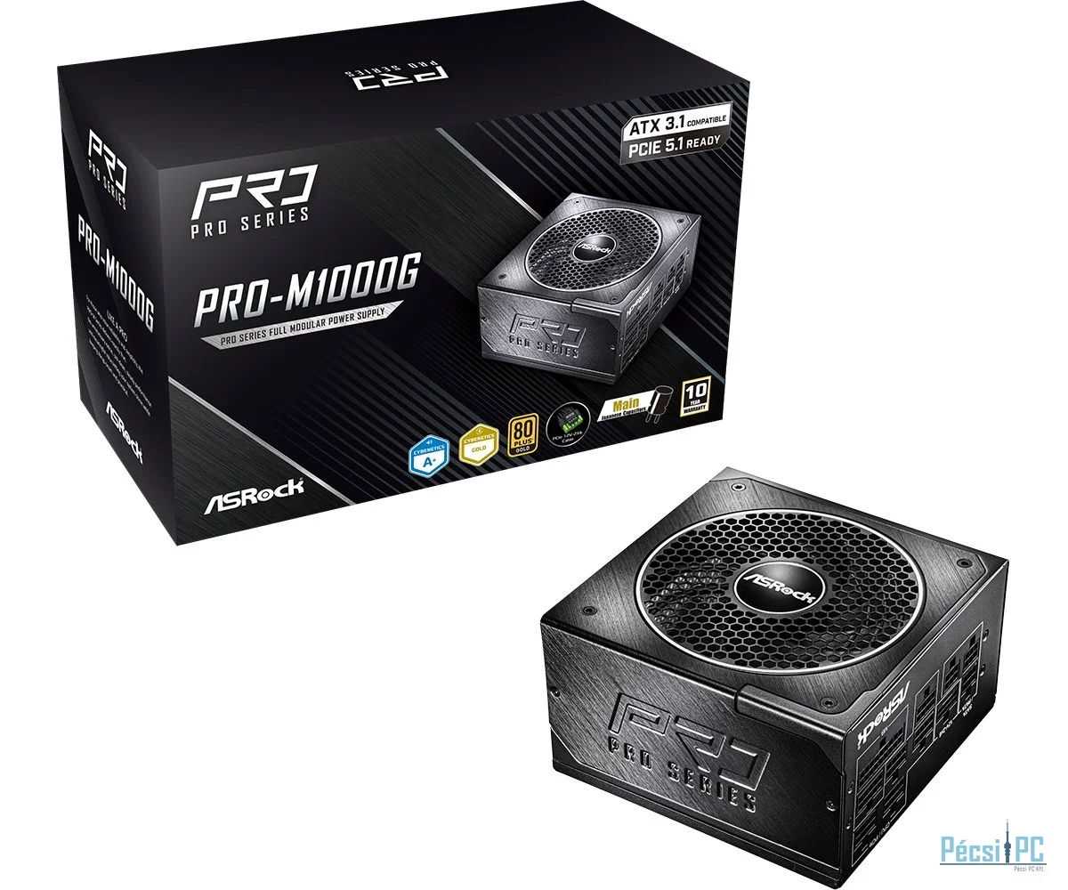ASRock 1000W 80+ Gold Pro Series PRO-M1000G
