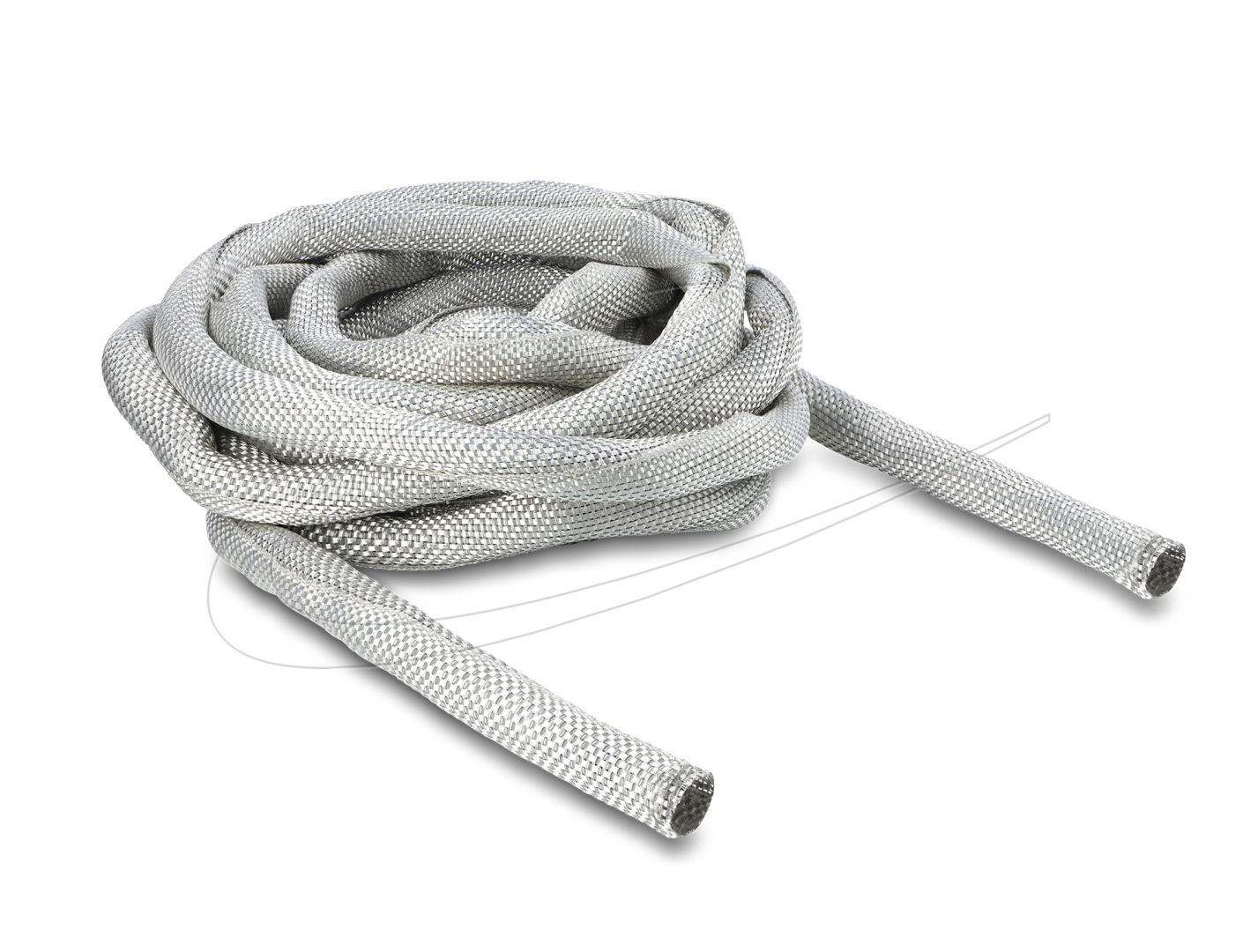 DeLock Braided Sleeve for EMC shielding self-closing 5mx19mm White