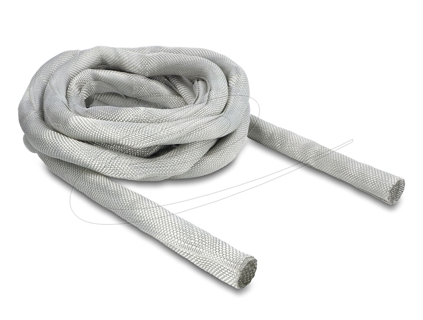 DeLock Braided Sleeve for EMC shielding self-closing 5mx25mm White