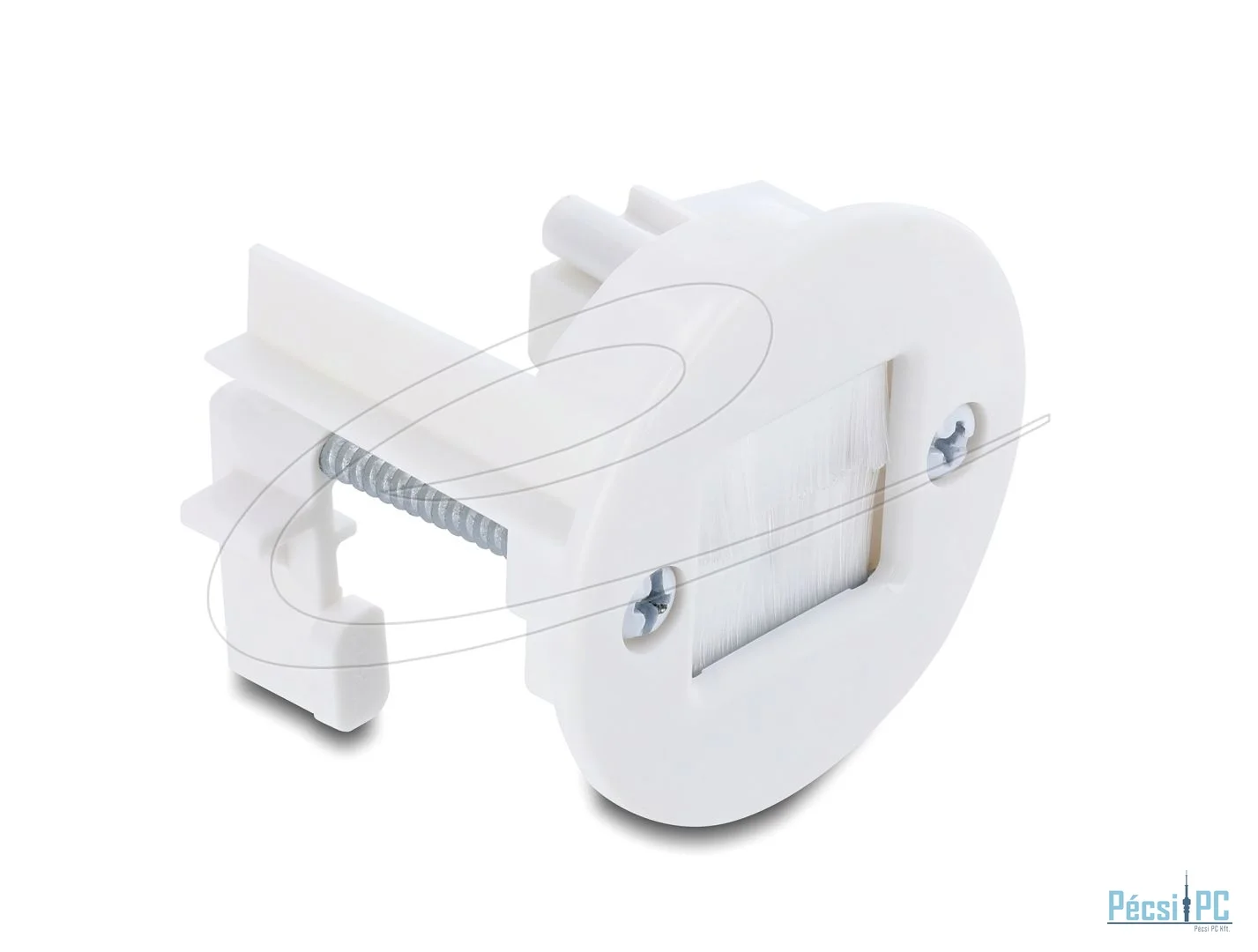 DeLock Cable Bushing with brush for wall mounting / desktop mounting white