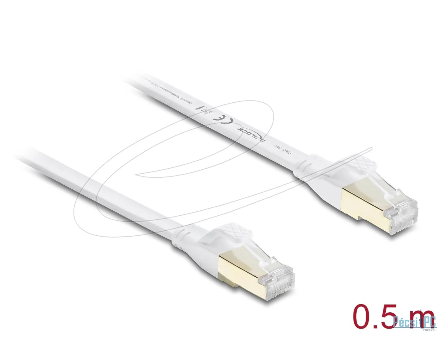 DeLock CAT8.1 U-FTP Patch Cable 0,5m White