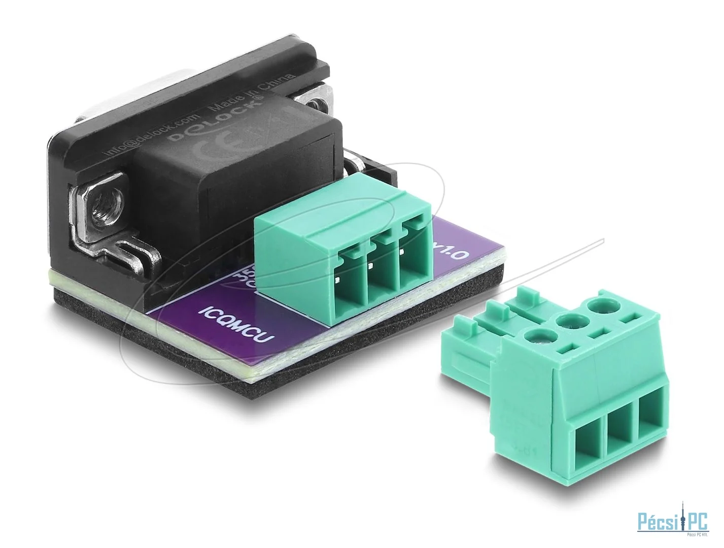 DeLock D-Sub 9 pin female to 3 pin Terminal Block Adapter for CAN / LIN bus