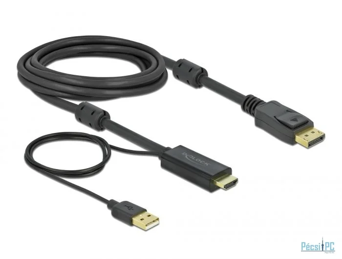 DeLock HDMI to DisplayPort 4K 30Hz 3m Cable Black